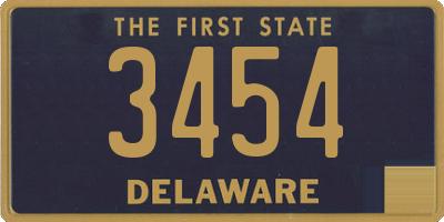 DE license plate 3454