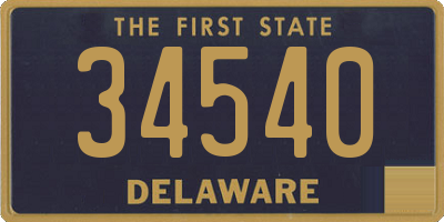 DE license plate 34540