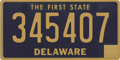 DE license plate 345407