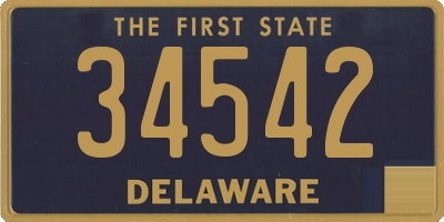DE license plate 34542