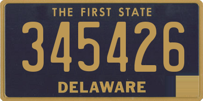 DE license plate 345426