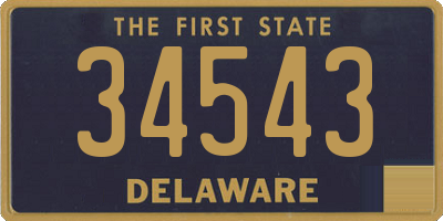 DE license plate 34543