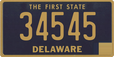 DE license plate 34545
