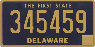 DE license plate 345459