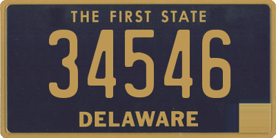 DE license plate 34546