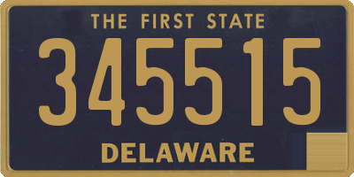 DE license plate 345515