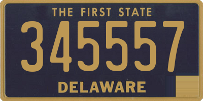 DE license plate 345557