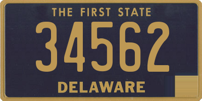 DE license plate 34562