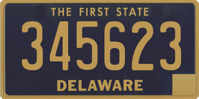 DE license plate 345623