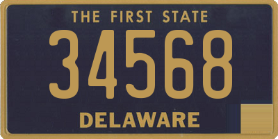 DE license plate 34568