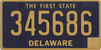 DE license plate 345686