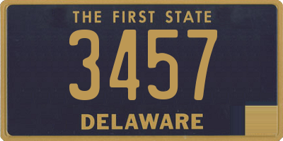 DE license plate 3457