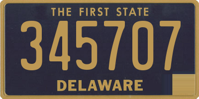 DE license plate 345707