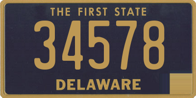 DE license plate 34578