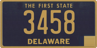 DE license plate 3458