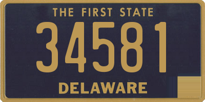 DE license plate 34581