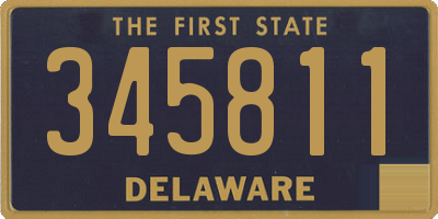 DE license plate 345811