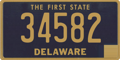 DE license plate 34582