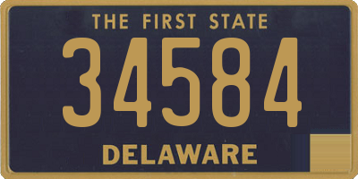 DE license plate 34584