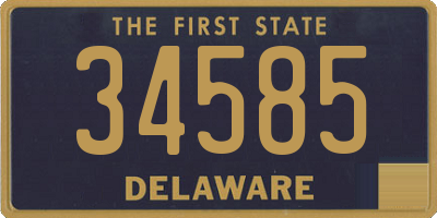 DE license plate 34585