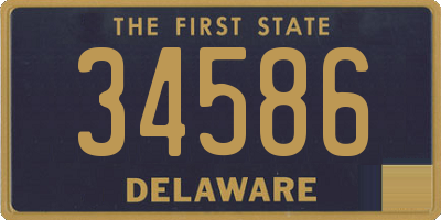 DE license plate 34586