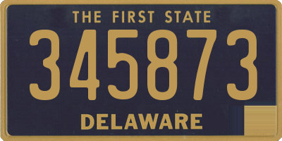 DE license plate 345873