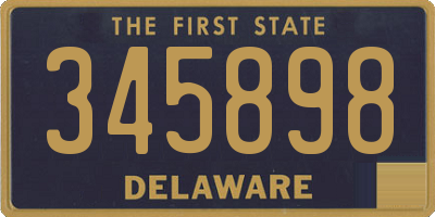 DE license plate 345898
