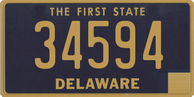 DE license plate 34594