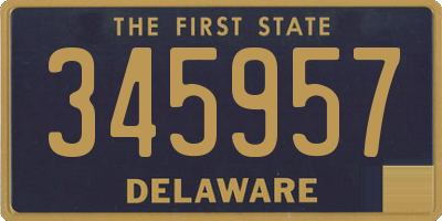 DE license plate 345957