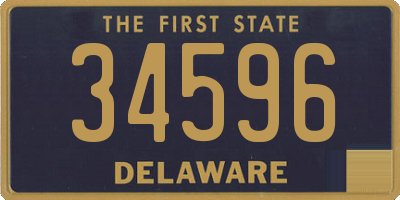 DE license plate 34596