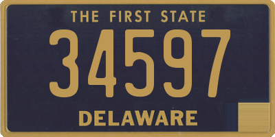 DE license plate 34597