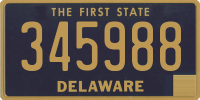 DE license plate 345988