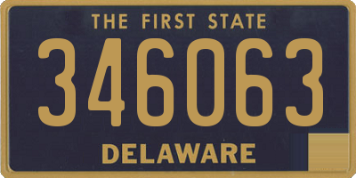DE license plate 346063