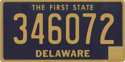 DE license plate 346072