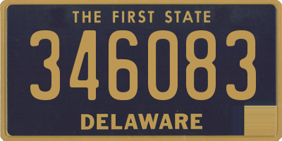 DE license plate 346083