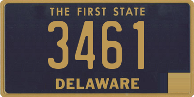 DE license plate 3461