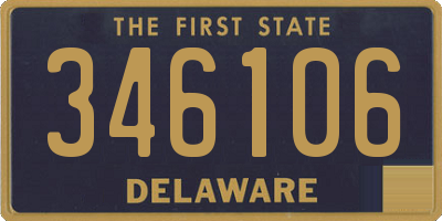 DE license plate 346106