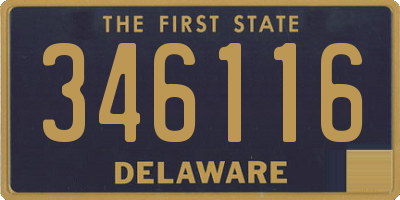 DE license plate 346116