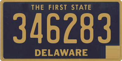 DE license plate 346283