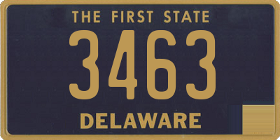 DE license plate 3463