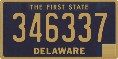 DE license plate 346337