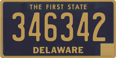 DE license plate 346342