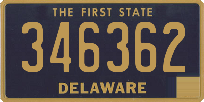 DE license plate 346362