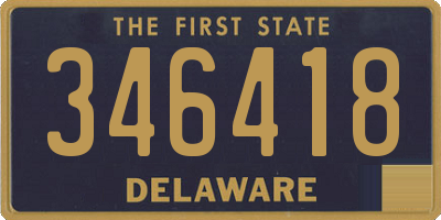 DE license plate 346418