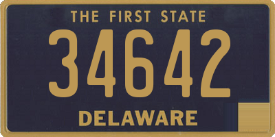 DE license plate 34642