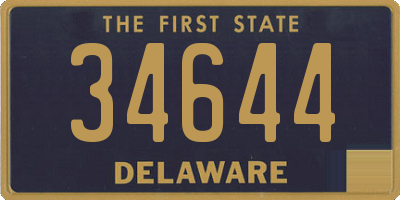 DE license plate 34644