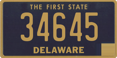 DE license plate 34645