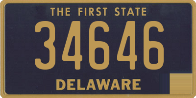 DE license plate 34646