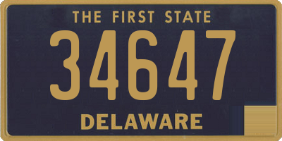 DE license plate 34647