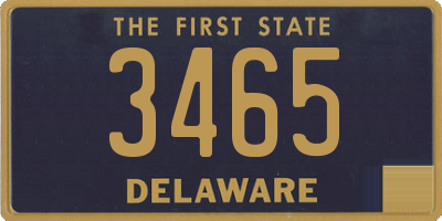 DE license plate 3465